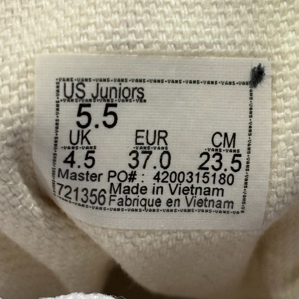 Vans Kids Shoes in Lavender and White - Picture 6 of 6